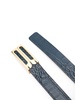 Frame crocodile-embossed leather  belt 