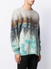 tie-dye crew neck jumper