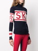 Ski intarsia knit roll neck jumper