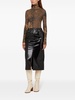 MAISON MARGIELA Black Elastic Skirt with Side Pockets and Slit Hem for 2024 FW23