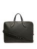 combination-lock leather laptop bag