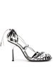 Silver Origami 100 Metallic Sandals