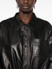 long-sleeves leather shirt