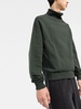 fisherman-knit mock-neck jumper