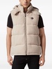 logo-patch padded vest 