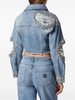 crystal-embellished denim jacket