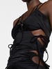 bikini-detail ruched minidress