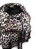 leopard-print buckled backpack