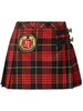 patch-detail pleated miniskirt