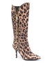 85mm leopard-print boots