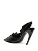 115mm ruffle-detail satin pumps