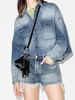 cropped denim shirt