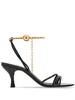 70mm cable-link chain leather sandals 