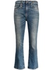 low-rise flared jeans 