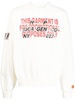 slogan-print long-sleeved sweatshirt