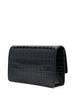 Superheroin crocodile-embossed clutch bag