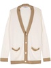 contrasting-trim buttoned cardigan