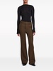 twill flared trousers