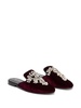 Elsa crystal velvet mules