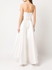 Tara draped strapless gown