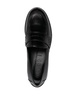 round-toe leather loafers