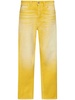 overdyed straight-leg jeans