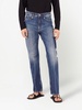 straight-leg denim trousers