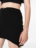 drawstring-fastening cotton miniskirt