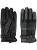 Black And Grey Tartan Wool Gloves