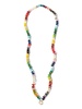 18kt yellow gold rainbow gemstone beaded necklace