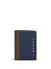 two-tone bi-fold leather wallet