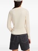 layered ribbed-knit jumper