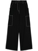 high-waist wide-leg trousers 