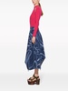 Marmo-print denim skirt