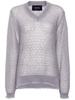 Tinsel pointelle-knit jumper