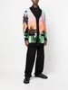 Hawaii-print button-up cardigan