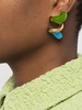 small rubberized curly earrings