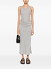 fine-ribbed midi dress