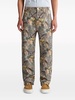 floral-jacquard straight jeans