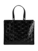 monogram patent tote bag