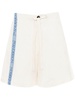 logo-tape wide-leg shorts