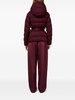 jacquard logo belted puffer coat