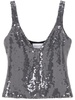 Silver Sequinned Tank Top