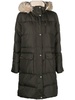 hooded down coat