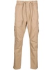 drawstring-waist tapered trousers