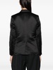 satin ruched-panel blazer