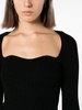 bustier ribbed-knit top