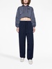 hooded cropped track jacket