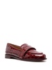 Martin crocodile-embossed leather loafers