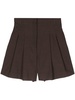 pleated tailored shorts